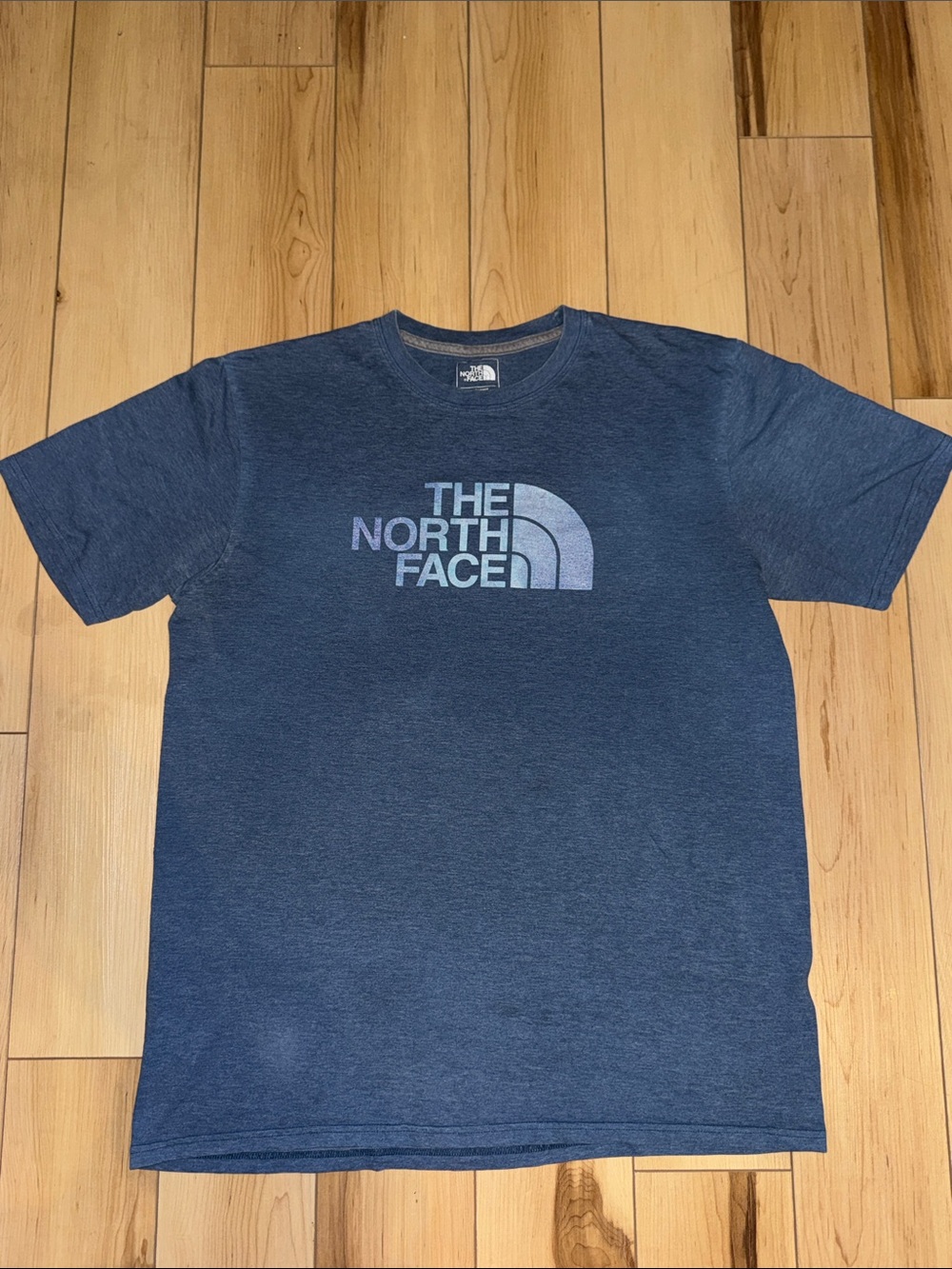 The North Face Men's Heather Navy Short-Sleeve Logo Tee Size Large